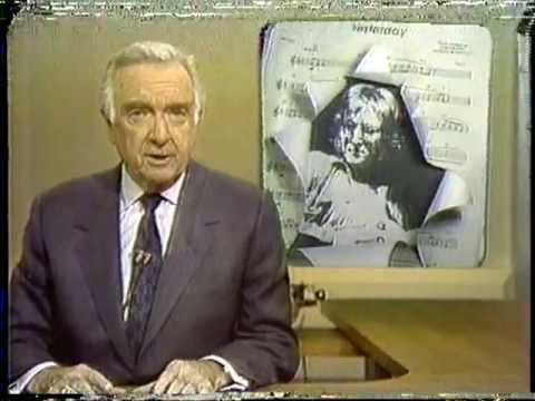 John Lennon Death 12/09/80 CBS Evening News w/ Walter Cronkite part 1