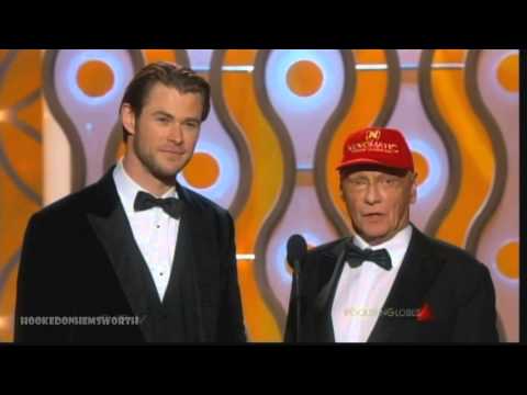 Chris Hemsworth and Niki Lauda - Golden Globes 2014