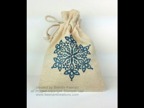 Stampin' Up! Muslin Gift bag for Christmas