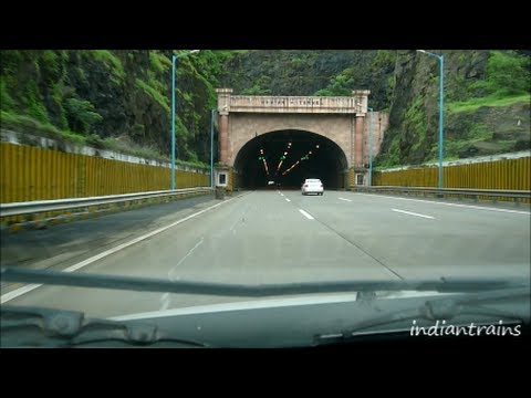 india travel @ mumbai pune expressway/express highway/bombay to lonavala car drive/india