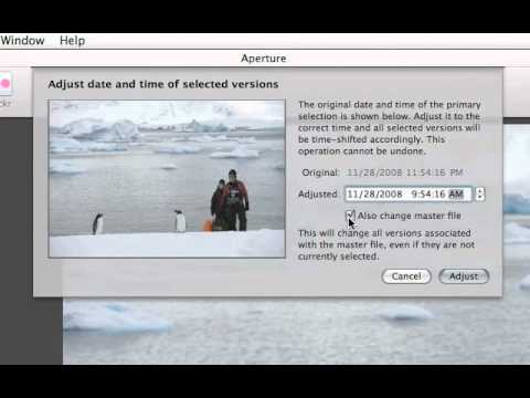 Mac Aperture Tutorial 11 - Adjusting Date and Time