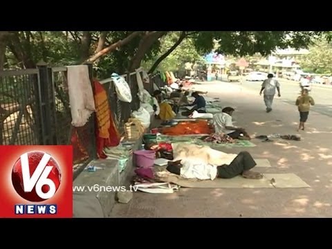 Out Patients Shelter on Foot Paths in Basava Tarakam Cancer Hospital - Hyderabad