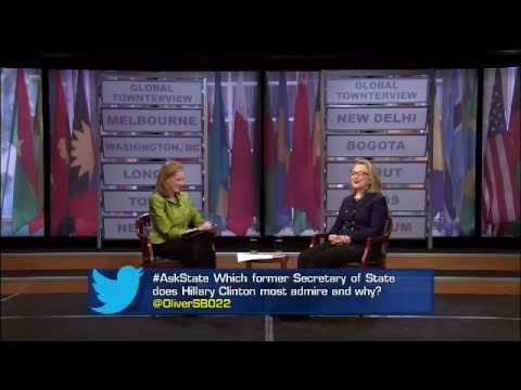 Secretary Clinton Holds Global Town Hall