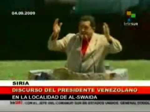 4 Sep 2009 Hugo Chávez en As-Suwayda, Siria