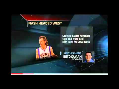 NASH TO LAKERS   STEVE NASH TRADED TO LOS ANGELES LAKERS