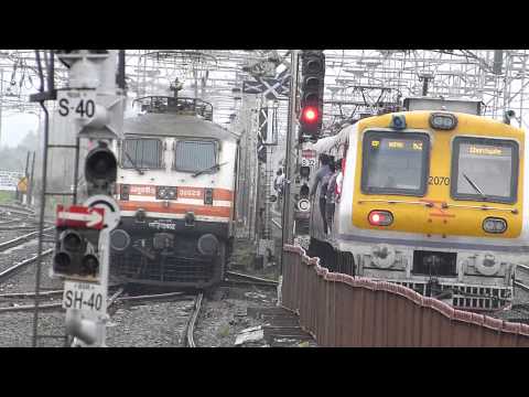 August Kranti Rajdhani Express crawls through Vasai Road station