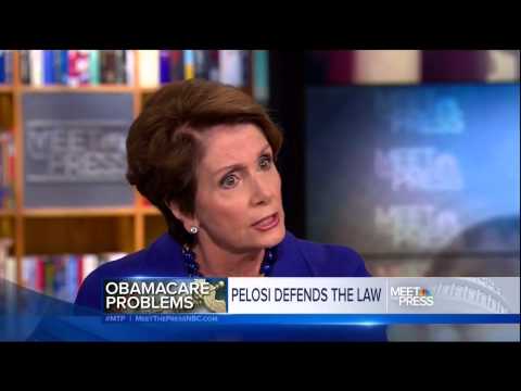 Pelosi taken apart by David Gregory on false Obamacare promises