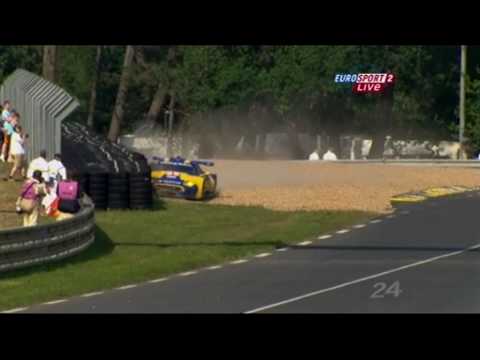 Peter Dumbreck Spyker crash - Le Mans 24h 2010