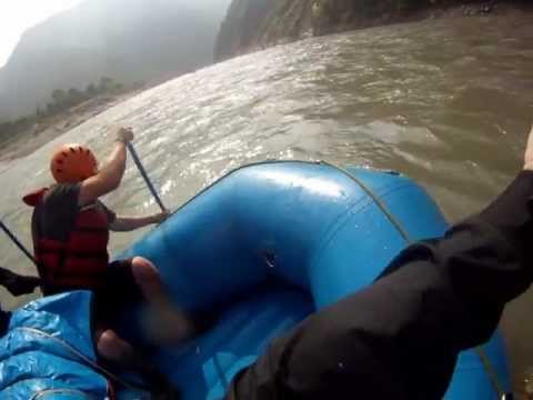 Rafting the Harkapur rapid in Sun Kosi river for the first time in the 2012 season