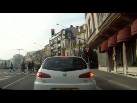 Driving through Luxembourg City