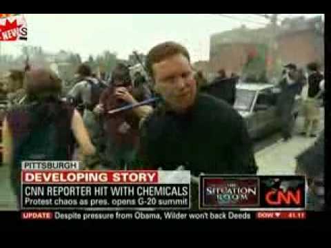 CNN Reporter Hit With Chemicals At G 20 Protests In Pittsburgh