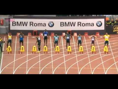 Justin Gatlin Beats Usain Bolt 100m - 9.94 - Golden Gala Rome Diamond League 2013