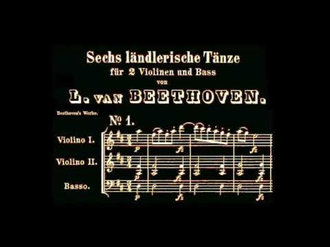 6 Ländler para dos violines y bajo, WoO 15. Ludwig van Beethoven