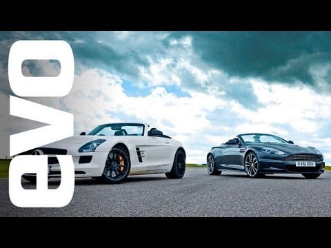 Tiff Needell track battle: Aston Martin DBS Volante  v Mercedes SLS AMG Roadster