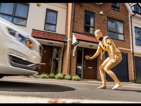 Volvo V60 vs human crash test dummies in Morphsuits