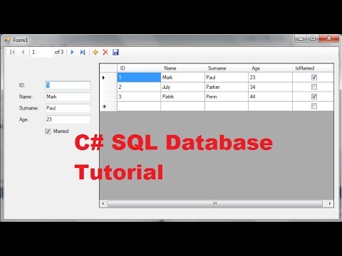 C# SQL Database Tutorial 1:How to Connect and Use Local Database ( sql server ) using C#