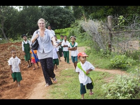 Samantha Womack in Burma/Myanmar with ActionAid