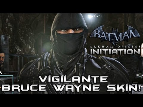 Batman Arkham Origins Initiation Mode: Vigilante Bruce Wayne Skin gameplay!