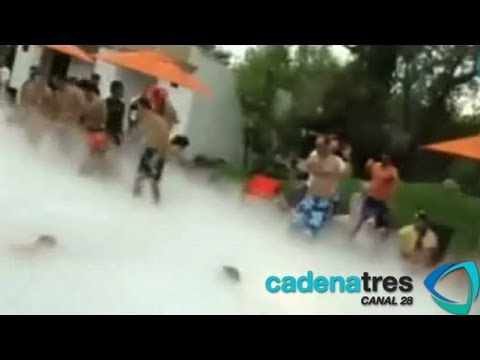 Nueve intoxicados con nitrógeno en pool party en León, Guanajuato