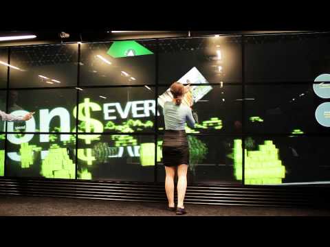 World´s largest interactive multi-touch wall