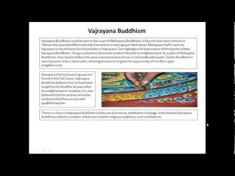 Theravada, Mahayana and Vajrayana Buddhism