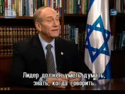 Ehud Olmert - interview to Channel-9 (Russian,Hebrew) part 1