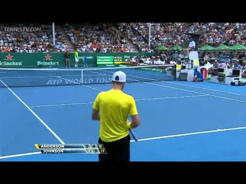 Steve Johnson Vs Kevin Anderson ATP Auckland Open 2014 2R Match Point