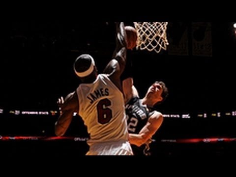 Phantom: LeBron James' BIG block on Tiago Splitter from 2 angles!