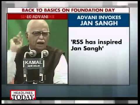 Advani invokes Jan Sangh on BJP Foundation Day