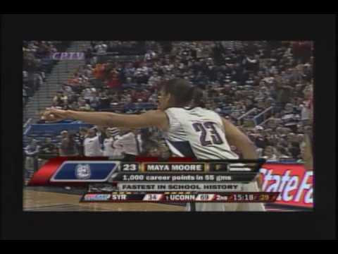 Maya Moore 40 Pts against Syracuse 1/17/09