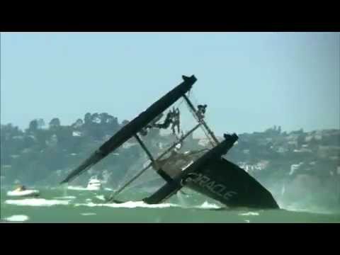 Going, going, going...gone - AC45 capsize