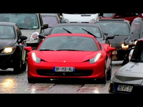 Supercars in the city of Paris (incl. 14.5m license plate 