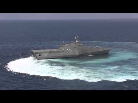 USS Independence demonstrates its maneuvering capabilities