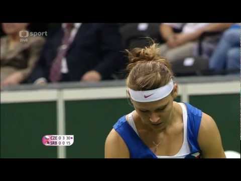 Lucie Šafářová vs Jelena Jankovic Fed Cup 2012, Česko - Srbsko