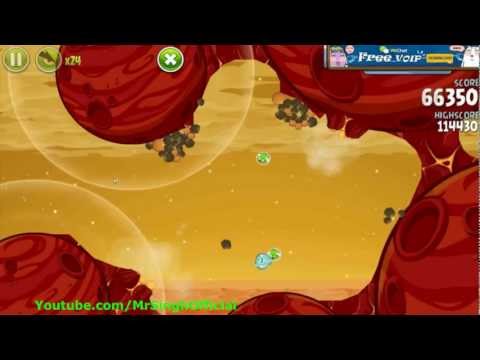 Angry Birds Space Red Planet Level 5-4 3Stars Walkthrough Highscore Angry Birds Space Red Planet 5-4