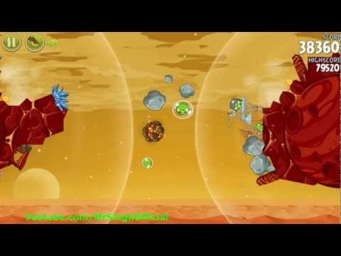 Angry Birds Space Red Planet Level 5-12 3Stars Walkthrough Highscore Angry Birds Red Planet 5-12