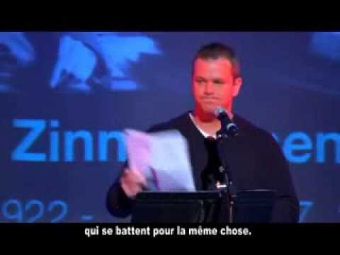 discours de Matt Damon