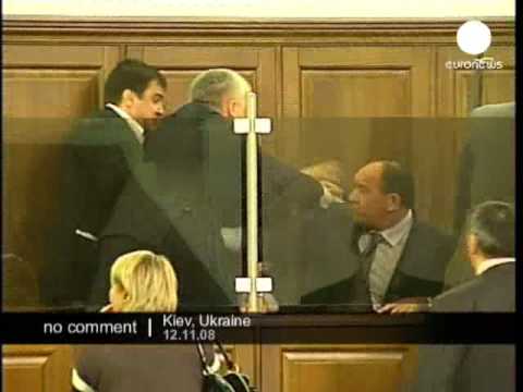 Parliament fight in Ukraine - No comment