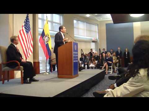 President of Ecuador, Rafael Correa at the University of Illinois at Urbana-Champaign