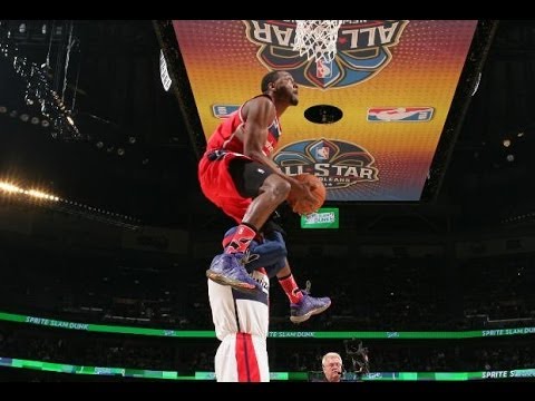 John Wall double-pump dunk over Wizards' mascot: 2014 NBA Slam Dunk Contest (2.15.14)