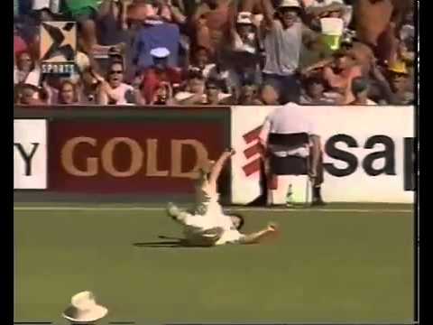 Sachin Tendulkar dismissed by BRILLIANT Adam Bacher catch 1996 2nd test