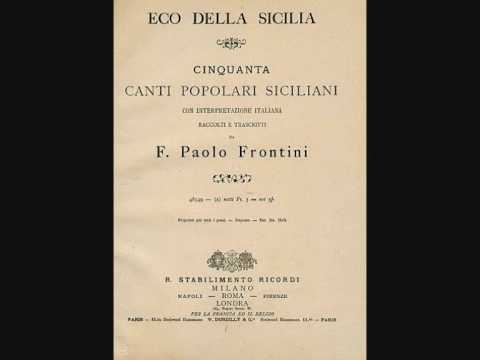 La canzone siciliana - Canzuna di li carritteri  - 1883, di Francesco Paolo Frontini