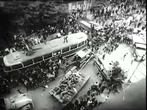 Prague spring 1968 - Warsaw Pact tanks in Praha (Пражская весна )