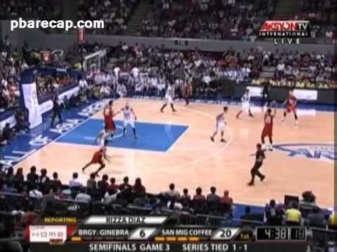 1st Quarter Brgy Ginebra San Miguel vs San Mig Coffee Mixers SemiFinals Game 3 2/2/14