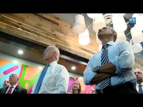 President Obama and Vice President Biden at Taylor Gourmet, October 4, 2013