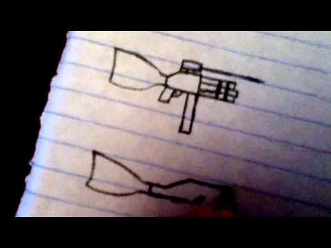 How to draw 2 made up guns