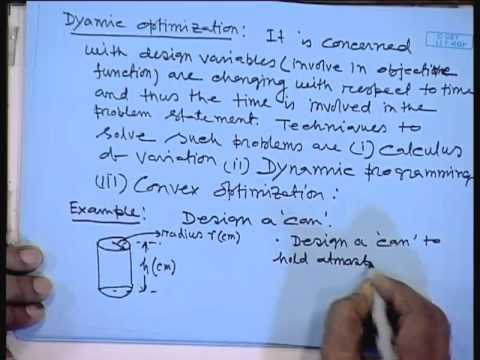 Mod-01 Lec-01 Introduction to Optimization Problem: Some Examples