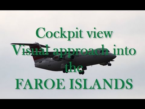 Unbelievable approach and Landing - Avro Cockpit - view Faroe Islands - WATCH IN HD