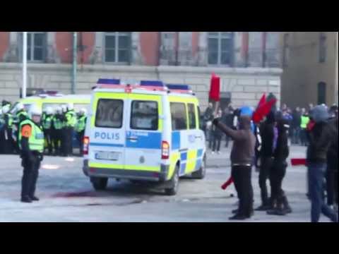 SDL besöker Malmö och AFA skapar kaos. 23 Mars 2013