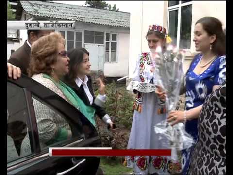 TAJIKISTAN-VISIT OF SALMA ANSARI, ARVIND, RSTV, 8PM NEWS  18-04-2013